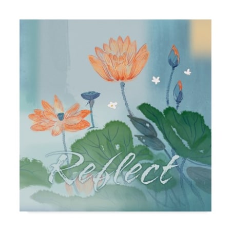 Evelia Designs 'Blue Floral Inspiration V' Canvas Art,18x18